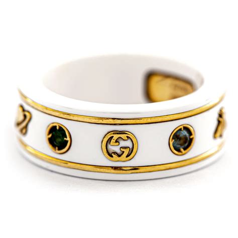 gucci icon ring with gemstones fake